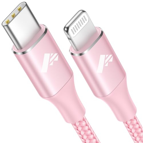 Aioneus Cavo USB C a Lightning 1.8M, Cavo iPhone USB C Certificato MFi Lungo Ricarica Rapida Caricabatterie Filo Type C Caricatore per iPhone 14 13 12 Pro Max Mini 11 SE X XS Max XR 8 7 6s iPad,Rosa