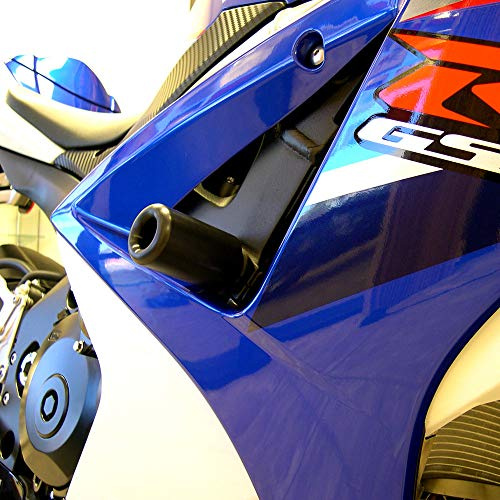 Shogun USA Made Suzuki GSXR1000 GSXR 1000 2007 2008 Black No Cut Frame Sliders - 750-5319
