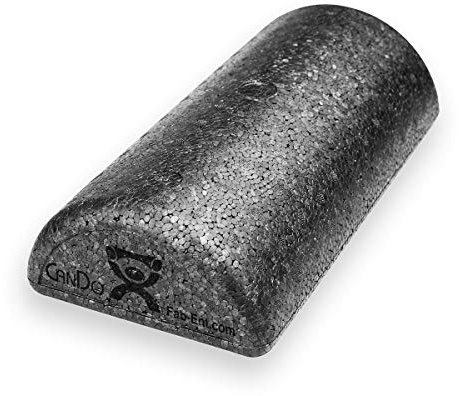 CanDo 30-2291 Foam roller half-round / Fascial roll / Massage roll - Pilates, Physio, Yoga, trigger point, 31 x 15 x 10 cm, black
