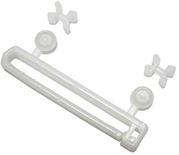 Gardinia Schlaufengleiter mit X-Gleitern und Rollen, Für Vorhangschienen und Gardinenstangen, Kunststoff, Weiß, 5,9 cm, 10 Stück