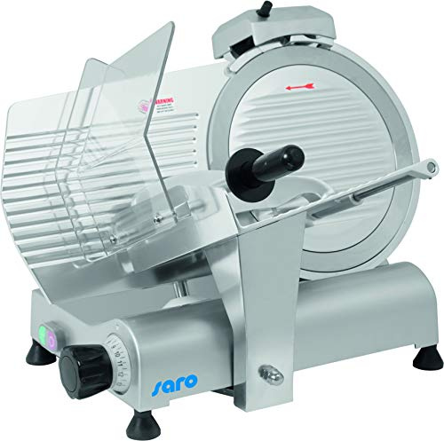 Saro - AS 300 Trancheuse à Jambon, Lame Ø 300 mm, Épaisseur de coupe 0-13 mm, avec Pierre à Aiguiser, Corps en Alliage Léger, 230 V