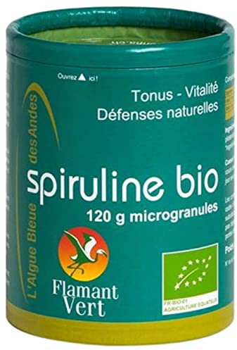Flamant Vert Spiruline Algue Bleue des Andes 120 g Microgranules