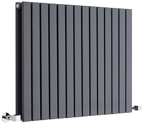 MILANO Anthracite Horizontal Double Flat Panel Radiator 635 x 826mm