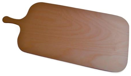 Eli Tarte Flambée Board XL | Großes Servierbrett mit Griff | Eichenholz | ideal für Flammkuchen, Grill, Pizza & Antipasti B-Ware