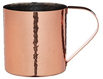 BarCraft BCLLMULE Moscow Mule Mug with Hammered Copper Finish, Stainless Steel, 550 ml, Brown