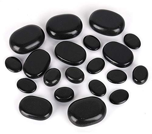 20 pz/set pietre basaltiche naturali per massaggio con pietre laviche, pietra basaltica nera a base di pietra a forma di pietra basaltica per massaggio pedicure con olii essenziali
