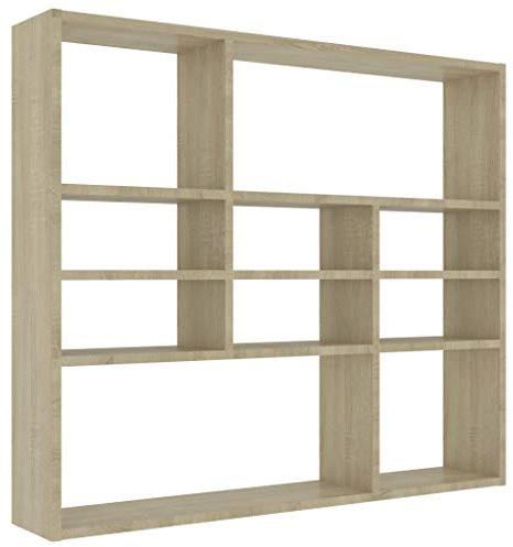 pedkit Estantería de Pared Aglomerado Estantería Decorativa Roble Sonoma 90x16x78 cm