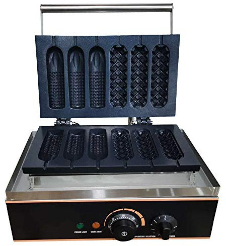 6 Gitter Elektrischer Wurstwärmer YUNRUX Waffeleisen Hotdog-Bäcker Würstchenwärmer Hot Dog Wärmer Bockwurstwärmer Hot Dog Maker Hot-Dog Maschine zur Brötchen Erwärmung Bockwurstkocher
