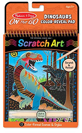 Melissa & Doug 40514 - Rubbelkunst Dinosaurier | Aktivitätsbücher | ab 3 Jahren | Geschenk für Jungen oder Mädchen