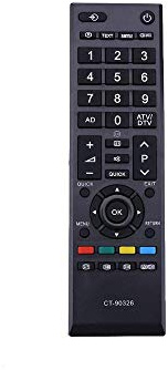 Ersatz Toshiba Fernbedienung CT-90326 kompatibel mit Fernbedienung Toshiba Fernseher 32AV607PR 37RV626D 40LV665DB 42AV635DB
