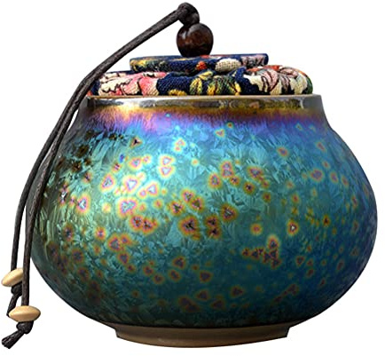 Bocal à thé en céramique de style chinois vintage, boîtes de rangement traditionnelles avec couvercle hermétique pour thé, café, herbes, épices, sucre, 150 ml