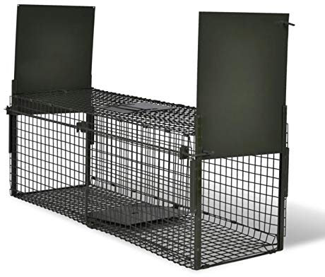 Susany Plegable Plegable 2 Puertas Trampa para Animales Jaula Ratoneras Trampa,Jaula para Atrapar Ratones, Ratas Zorros Conejos,Ningunos Ratones de la Captura de la Muerte Vivos 100 x 26 x 31 cm