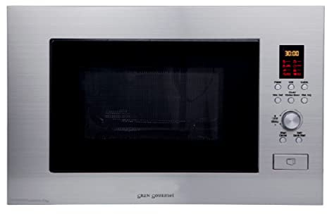 Microonde da incasso 900 W. Grill da 1000 W. Capacità 23 L. Acciaio INOX. 6 livelli di potenza.