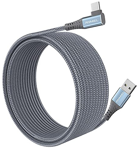 Extra langes USB-C-Kabel 5M,ANIME PS5 Controller,Ladekabel,USB A auf Typ C,Premium Nylon geflochtenes Ladekabel,für Samsung Galaxy S10/S9/S8 Plus,Note 10 9 8,PS5 Controller,LG V30 V20 G6 G5 etc