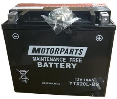 Batterie MOTORPARTS MINARELLI YTX20L-BS kompatibel mit Harley Davidson XLH Sportster - 883 CC 1997-2003 vollständige Spezifikation für Motorrad Roller wartungsfrei