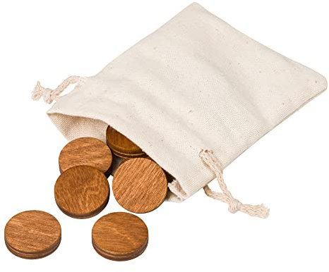 Wood You Buy Holz Kühlschrankmagnete, Rund, Braun Mittel, 10 Stück