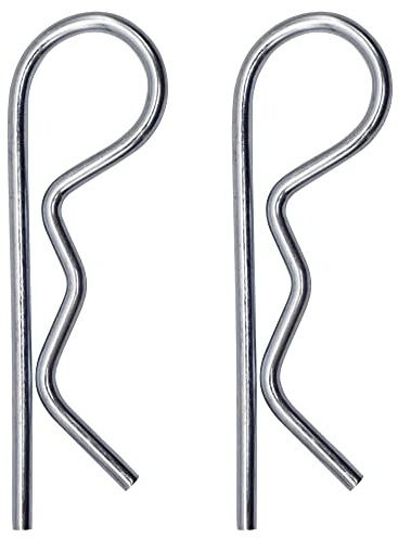 SKIR'CO (2 pièces) Goupilles à ressort en acier zingué 2 mm, clips en R, goupille à ressort en forme de R