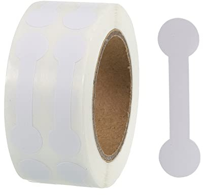 sourcing map 500 Stück Hantelform Aufkleber, 1.1 x 4.2cm Selbstklebende Etiketten Aufklebe, Sterne Sticker für DIY Scrapbooking Geschenkaufkleber Grußkarten Dekor, Weiß（1 Rolle)