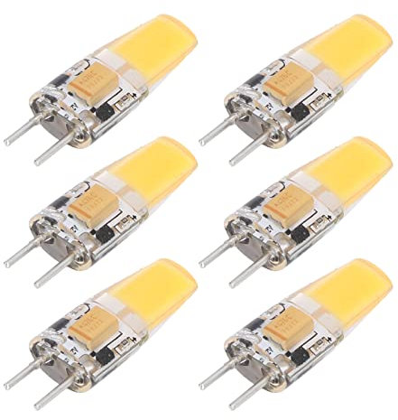 6Pcs Ampoules LED GY6.35 Ampoule COB Ampoule à économie D'énergie Silicone Plafond Ampoule Ampoule Pour Salon 5W AC DC12V