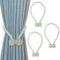 Nutabevr 4 Piezas Alzapaños de Cortina Magnéticos, Correas de Imán para Cortina, Sujeta Hebillas Cortinas para Decoración del Hogar, para la Decoración de la Ventana del Hotel Home Office