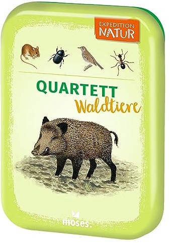 moses Expedition 9864 - Gioco di Carte per Bambini, in Scatola di Latta compatta, da Viaggio, per Bambini, a Partire dagli 8 Anni, Colore: Giallo
