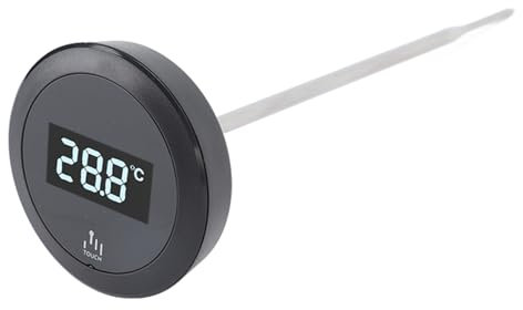 TOPINCN Instand Read Digitales Thermometer mit Edelstahl-Sonde, Hintergrundbeleuchtung, Digitales Touchscreen-Thermometer, IP65, Wasserdicht, für die Temperaturmessung von Kaffee,