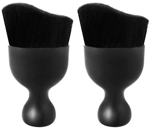 Car Interior Cleaning Brush Car Duster Interior with Ultra Soft Bristles Auto Detailing Brushes Dusting Car Accessories for Dashboard, AC Vents, Leather, Scratch-Free (2Pack_Black)