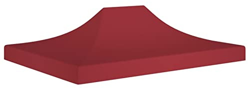 Festnight Telo Gazebo 4x3 m Impermeabile, Copertura Gazebo,Tetto per Tendone per Feste Rosso Borgogna 270 g/m²