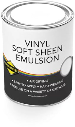 Paintmaster Silk Emulsion: Ideal for Reflective Interior Walls - Medium to High Shine Finish (Vinyl Soft Sheen Emulsion - Light Grey, 1L)