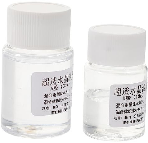 PartyKindom 2juegos Kit Resina Epóxica Transparente Ab Para Joyas Adhesivo Resistente Al Amarillento Alta Transparencia Para Manualidades y Proyectos