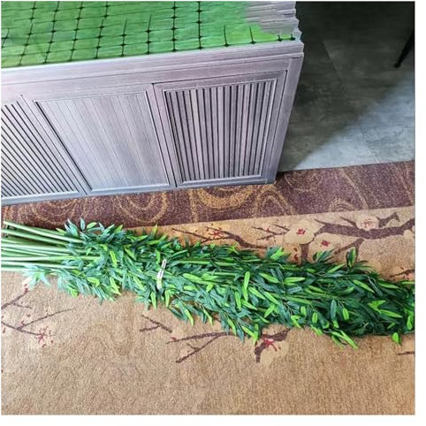 Künstliche Bäume/künstlicher Bambus Künstliche Bambuspflanze mit Stängeln und Blättern, Realistischer Glücksbambus für Außen-/Innendekoration, Faux Kunststoff Greenery für Restaurant Partition Bildsch