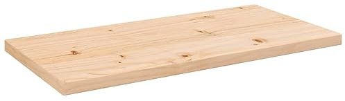 ZEYUAN Tischplatte 80x40x2,5 cm Massivholz Kiefer Rechteckig, Arbeitsplatte, Holzplatte, Schreibtischplatte, Waschtischplatte, Küchenarbeitsplatte