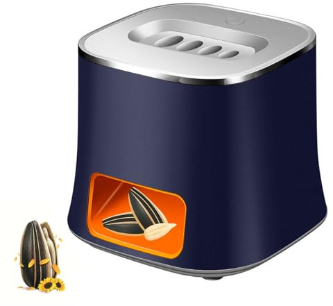 Pelador automático de semillas de girasol, pelador eléctrico de nueces, pelador eléctrico de almendras, ahorro de mano de obra, alta eficiencia, fácil de limpiar (azul)