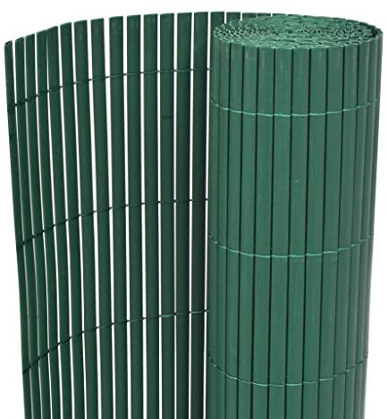 LXYZWRW Valla de jardín de doble cara de PVC de 90 x 500 cm, paneles verdes