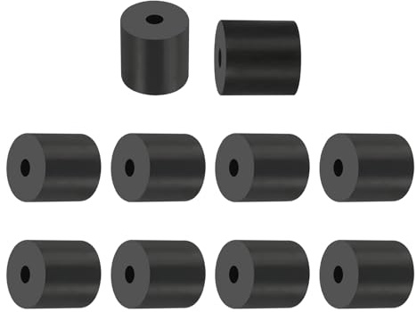 PATIKIL 10 Pz Spacer Gomma Multiuso 0.2Id x 1Od x 1T Cuscinetti Isolanti | Antivibrazioni Rotondi, Boccole Gomma Isolante Rondelle Distanziatrici, Neoprene, per Bulloni Hvac, Accessori
