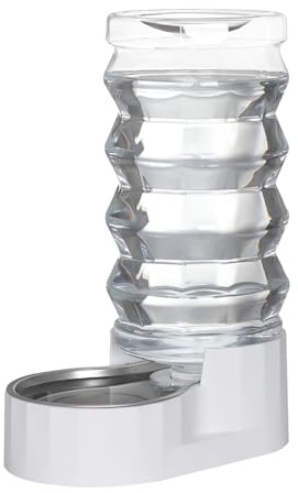 Sfozstra Distributeur d'eau automatique pour animaux de compagnie : 9 L Lagre Dogs Distributeur d'eau par gravité en acier inoxydable – Distributeur d'eau potable pratique conçu pour chiens et chats