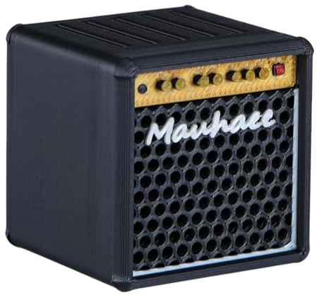 Leseogye Guitar Pick Case, 5 Slots 3D Printed Amp Speaker Shape Guitar Pick Holder, Plectrum Storage Container Gift for Guitarists, Musicians, Valentine's Day Gifts for Music Lovers (5x5x5cm)