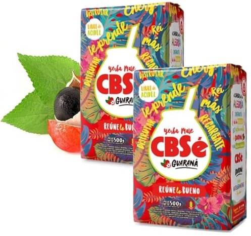 Pack 2 Yerba Mate CBSe Guaraná de 500 g cada uno – Energía Natural en Cada Sorbo – 500 g c/u