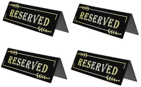 MAGICLULU 4Stücke Reserviert Schilder Tischaufsteller Für Restaurants Und Hochzeiten Platzsparend Und Elegant Für Tischdekoration Und Reservierungen