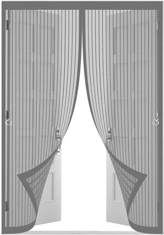 Zanzariera Magnetica 120 x 240 cm Zanzariera Magnetica per Porta Anti Zanzare Mosche Insetti Varie Taglie Zanzariere Magnetiche per Porte Finestre, Grigio