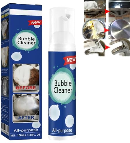 Spray in schiuma ad alta efficacia, resistente per forno e barbecue, non tossico, inodore, pulitore per fornelli a gas, sgrassatore per armadi, macchie di olio da cucina (1)