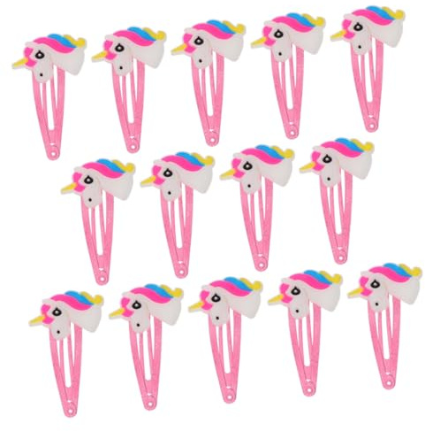 BCOATH 20 Stück Teiliges Mädchen Haarspangen mit Niedlichen Cartoon Einhorn Motiven Bunte Haarklammern für Kleinkinder Sicherer Halt Leichter Haarschmuck für Alltag Geburtstag und