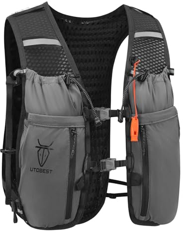 UTOBEST Laufweste, 10 l, funktionelle Trinkweste für Damen und Herren, leicht, verstellbar, für Marathon, Laufen, Wandern, Angeln