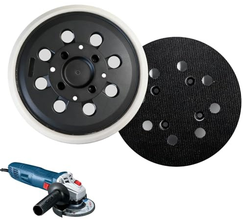 Disco de lijado Bosch compatible de 125 mm con 8 agujeros para PEX 400 AE/PEX 300 AE, almohadilla de lijado con , para lijadora orbital y accesorios profesionales
