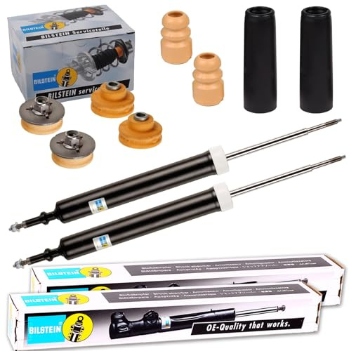 2x Bilstein B4 Stoßdämpfer + B1 Domlager hinten | 19-144221 + 12-248650 + 900126 Kompatibel mit 1 (E81),1 (E87)