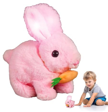 Hopping Bunny Interactive Plush Figures Hopping Robotic Animal Jumping