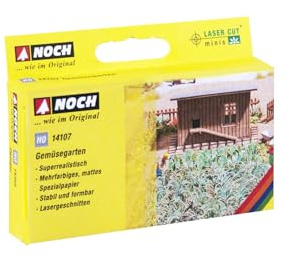 NOCH Gemüsegarten-Set, mit Miniatur Pflanzen, ideal für Modelleisenbahn H0 Gartengestaltung