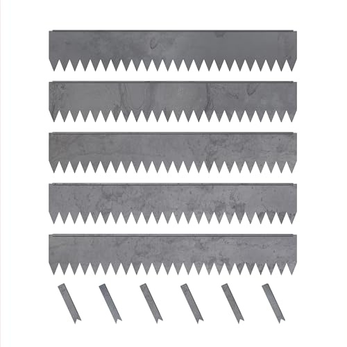Edge Right - Hammer-in Landscape Edging - 48-inch Strips - 8-inch Depth 1/4-inch Rounded top COR-Ten Steel (5 Pack)