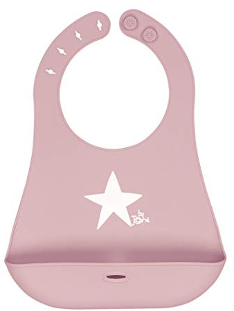 Jané Snap Babero de Silicona Enrollable, Lavable, Forma de Pelícano, Color Pink