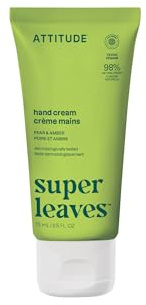 ATTITUDE Hand Cream, EWG Verified, Plant and Mineral-Based, Vegan Personal Care Products, Pear & Amber, 2.5 Fl Oz